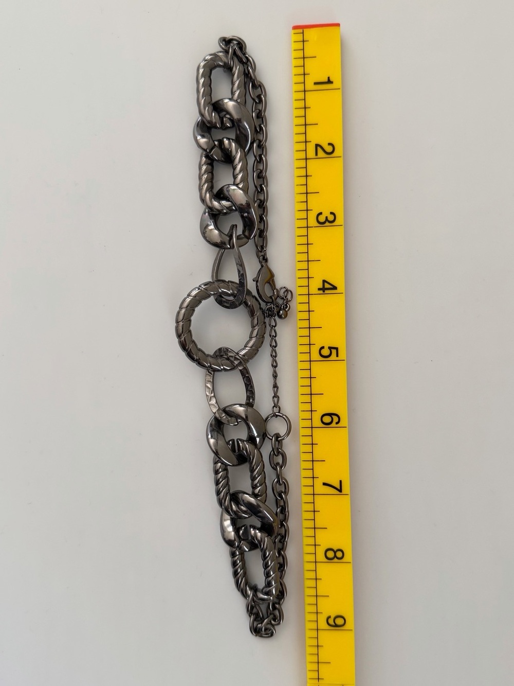 Chunky Chain Links Gun Metal Color Necklace - Picture 6 of 7
